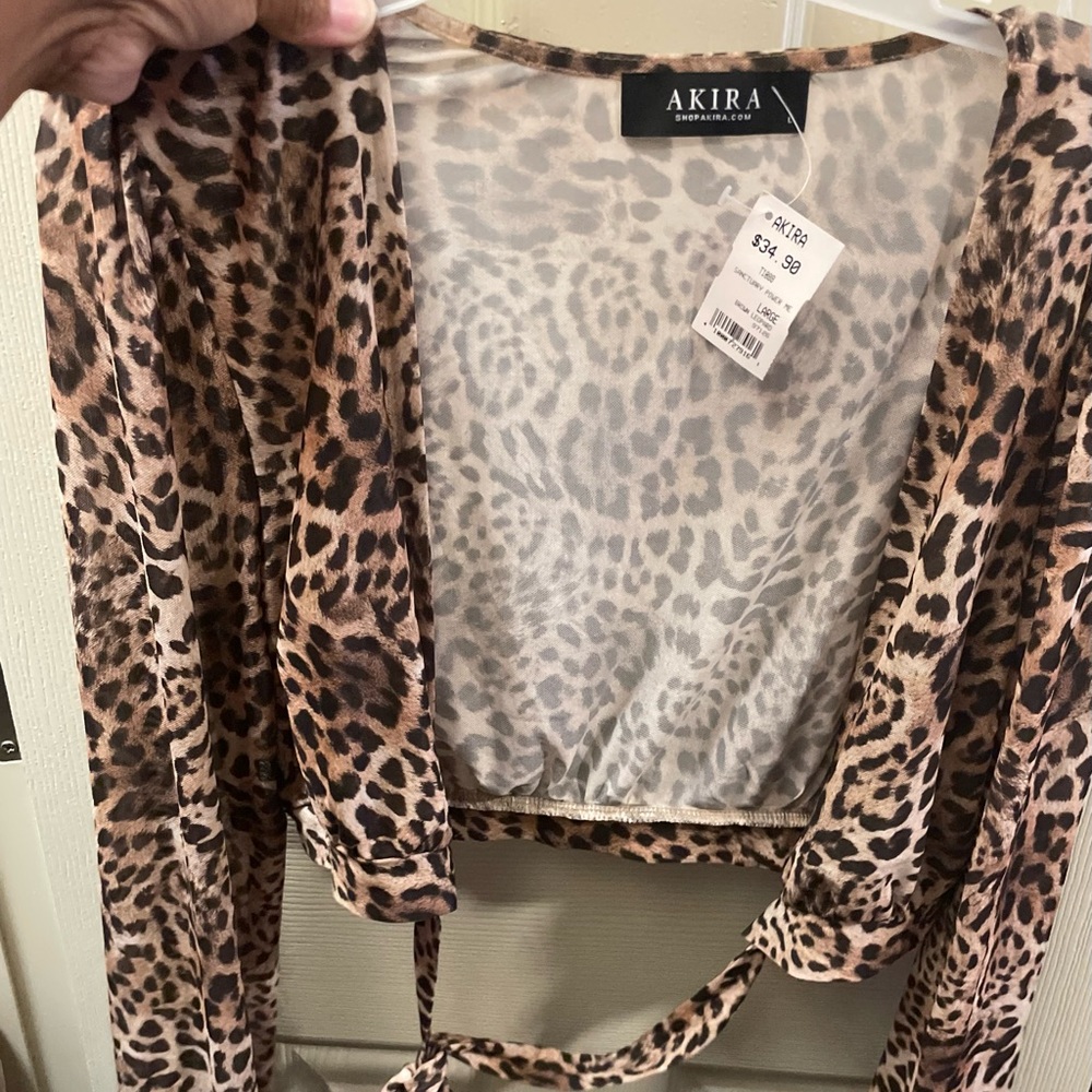 Two piece mesh Leopard Akira set